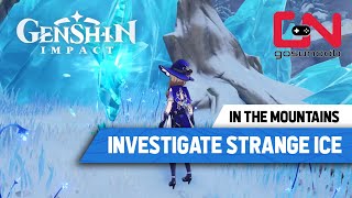 How to Investigate the Strange Ice Genshin Impact  In The Mountains Quest Guide Part 1 [upl. by Kurtzig705]