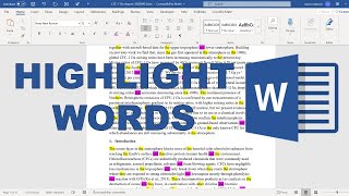 Highlight every occurrence of a word in Microsoft Word [upl. by Silsbye]