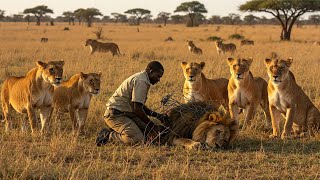 He Freed a Lion from Barbed Wire What the Lions Do Next Will Leave You Speechless [upl. by Nesnah588]