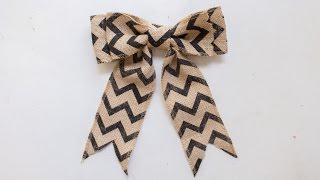 How To Make A Burlap Bow In Just Minutes [upl. by Llevert]