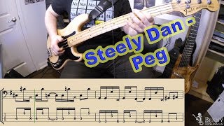 Steely Dan  Peg BASS COVER  with notation and tabs [upl. by Oicam]