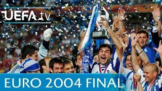 UEFA EURO 2004 final Greece 10 Portugal highlights [upl. by Onirefes]