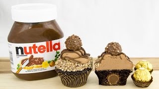 Ferrero Rocher amp Nutella Cupcakes from Cookies Cupcakes and Cardio [upl. by Tearle]