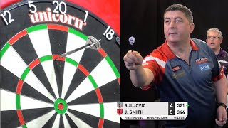 NINEDARTER Suljovic v JSmith  Players Championship 3 [upl. by Samy]