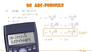 Wiskunde  De abcformule [upl. by Ahser]