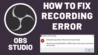 OBS Studio An encoder error occurred while recording easy and quick fix [upl. by Cates136]