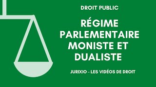 Le régime parlementaire moniste et dualiste [upl. by Enneyehc260]