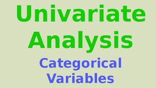 Univariate Analysis Categorical Variables [upl. by Arretnahs]