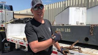 Truck Driver Skills  How to Chain A Load  Throwing Iron [upl. by Dorcea]