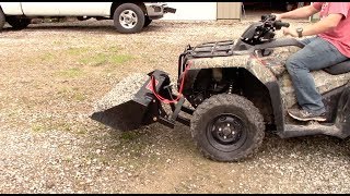 ATV Loader Bucket On Honda Rancher Swisher PN 15714 and 10260 [upl. by Mascia294]