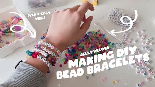 making simple bead bracelets 🍭  jelly record [upl. by Guyon]