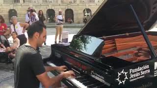 Nuvole Bianche Ludovico Einaudi Piano Cover by Rafael Montalvo Pianos en la calle Toledo 2017 [upl. by Imac]