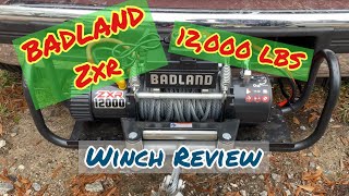 BADLAND 12000 Pound Winch Harbor Freight Review [upl. by Ennyrb]