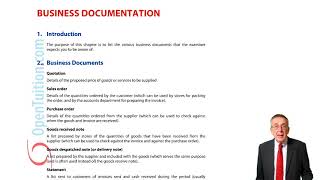 Business Documentation  ACCA Financial Accounting FA lectures [upl. by Ful]