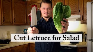 Perfectly Cut Romaine Lettuce for Salad FAST [upl. by Aihseit897]