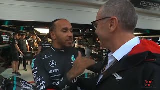 Lewis Hamilton interrupts Domenicali  QUALIFYING POSTPONED [upl. by Nancey]