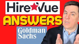 Goldman Sachs HireVue Questions Answers and Strategy [upl. by Gnoc]