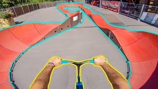 FASTEST SKATEPARK PUMP TRACK IN SWITZERLAND ON SCOOTER [upl. by Ignacia]