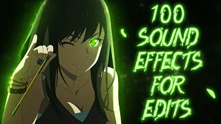 100 Sound Effects For Edits [upl. by Irik]