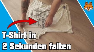 TShirt falten in 2 Sekunden  schneller Trick 👕 [upl. by Frohne]