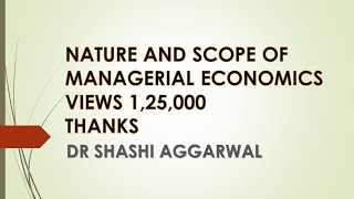 Nature and scope of managerial economics [upl. by Grounds]