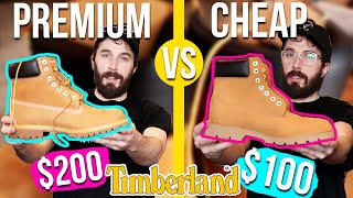 Premium Timbs VS Basic Timberland Boots CUT IN HALF [upl. by Ahidam]