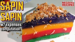 How to Cook Sapin Sapin for Food Business w Expenses Computation  Kakanin Recipe Sapinsapin [upl. by Brande]