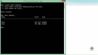 Oracle  SQL  Not Null Constraint [upl. by Analra]