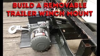 Removable Car Trailer Winch Mounting Idea amp How to Install [upl. by Konikow]