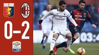 Highlights Genoa 02 AC Milan  Matchday 20 Serie A TIM 201819 [upl. by Postman]