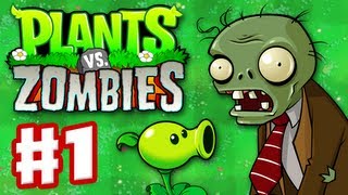 Plants vs Zombies  Gameplay Walkthrough Part 1  World 1 HD [upl. by Sharleen]