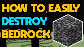 How to Destroy Bedrock in Minecraft 120 Shorts [upl. by Badger368]