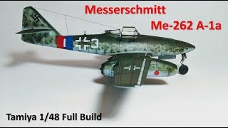 Messerschmitt Me262 A1a Tamiya 148 Full Build [upl. by Natsirt]