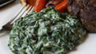 Creamed Spinach Recipe  Steakhouse Creamed Spinach [upl. by Ainelec]