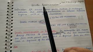 Genetic recombination part 1 [upl. by Alysia]