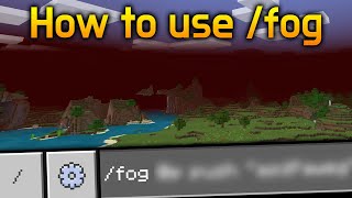 How to use fog command NEW in 11610054 Minecraft PE [upl. by Elinad794]