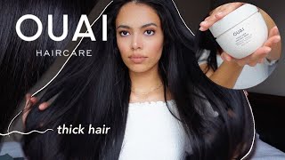 OUAI haircare for THICK HAIR  First impression [upl. by Accissej]