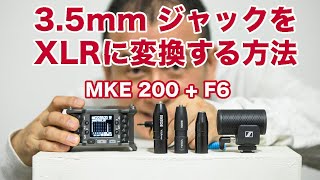 35mm ミニジャックをXLRに変換する方法（MKE 200  ZOOM F6） [upl. by Nnylekoorb]