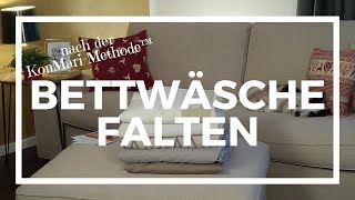 Falten nach KonMariMethode™  Spannbettlaken falten [upl. by Purdum479]