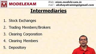 Stock Market Intermediaries  Stock Exchanges Trading amp Clearing Members Clearing Corporation [upl. by Erasmo]