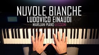 How To Play Ludovico Einaudi  Nuvole Bianche  Piano Tutorial Lesson  Sheets [upl. by Ochs]