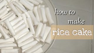 Easy homemade rice cake for tteokbokki  1 ingredient only [upl. by Dett]