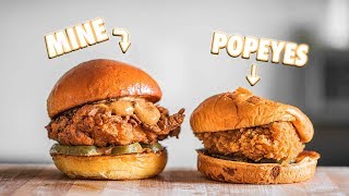 Making The Popeyes Chicken Sandwich At Home But Better [upl. by Atilrep]