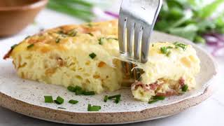 Crustless Quiche Lorraine Recipe [upl. by Lia]