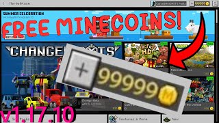 HOW TO GET UNLIMITED MINECOINS GLITCHHACK  MINECRAFT BEDROCK EDITION  WORKING 2021 LATEST 11710 [upl. by Nandor]