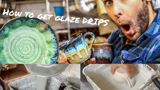 Pottery Glazing Techniques Drips Pouring and More [upl. by Eellac]