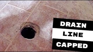 PLUMBING REPAIR DRAIN LINE CAPPED IN CONCRETE FLOOR [upl. by Joseph]