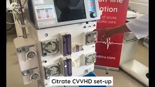 CVVHD setup citrate [upl. by Yellhsa327]