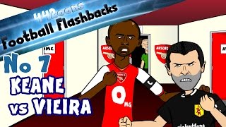 ROY KEANE vs PATRICK VIEIRA HIGHBURY TUNNEL Football Flashback No7 Parody funny cartoon [upl. by Waite]