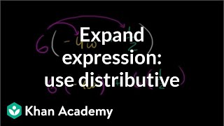 How to expand an expressions using the distributive property  Algebra I  Khan Academy [upl. by Areem994]